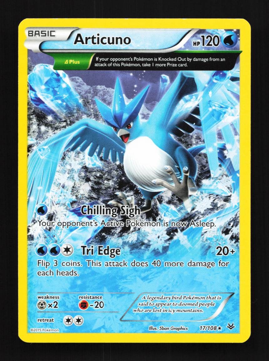 Articuno 17/108 LP Roaring Skies English Pokemon Card TCG