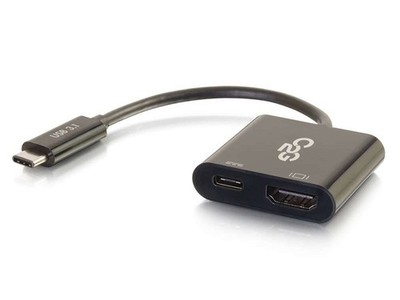 C2G USB-C to HDMI and USB-C Charging Black - 29531