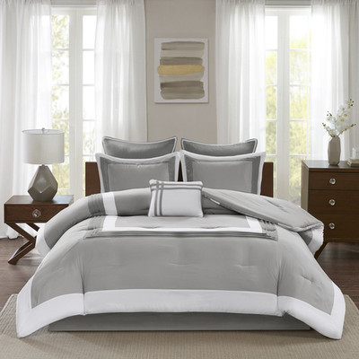 Comfort Spaces Malcom Cozy Comforter Set - Modern Trendy Design All Season Down