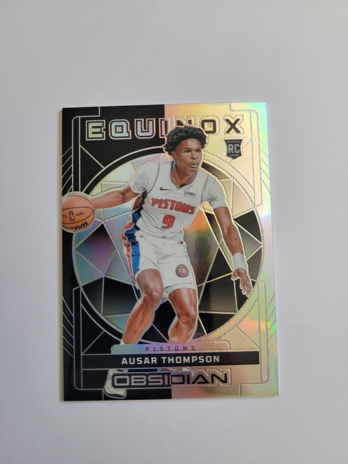2023-24 Panini Obsidian Ausar Thompson Rookie Equinox Detroit Pistons RC #/99