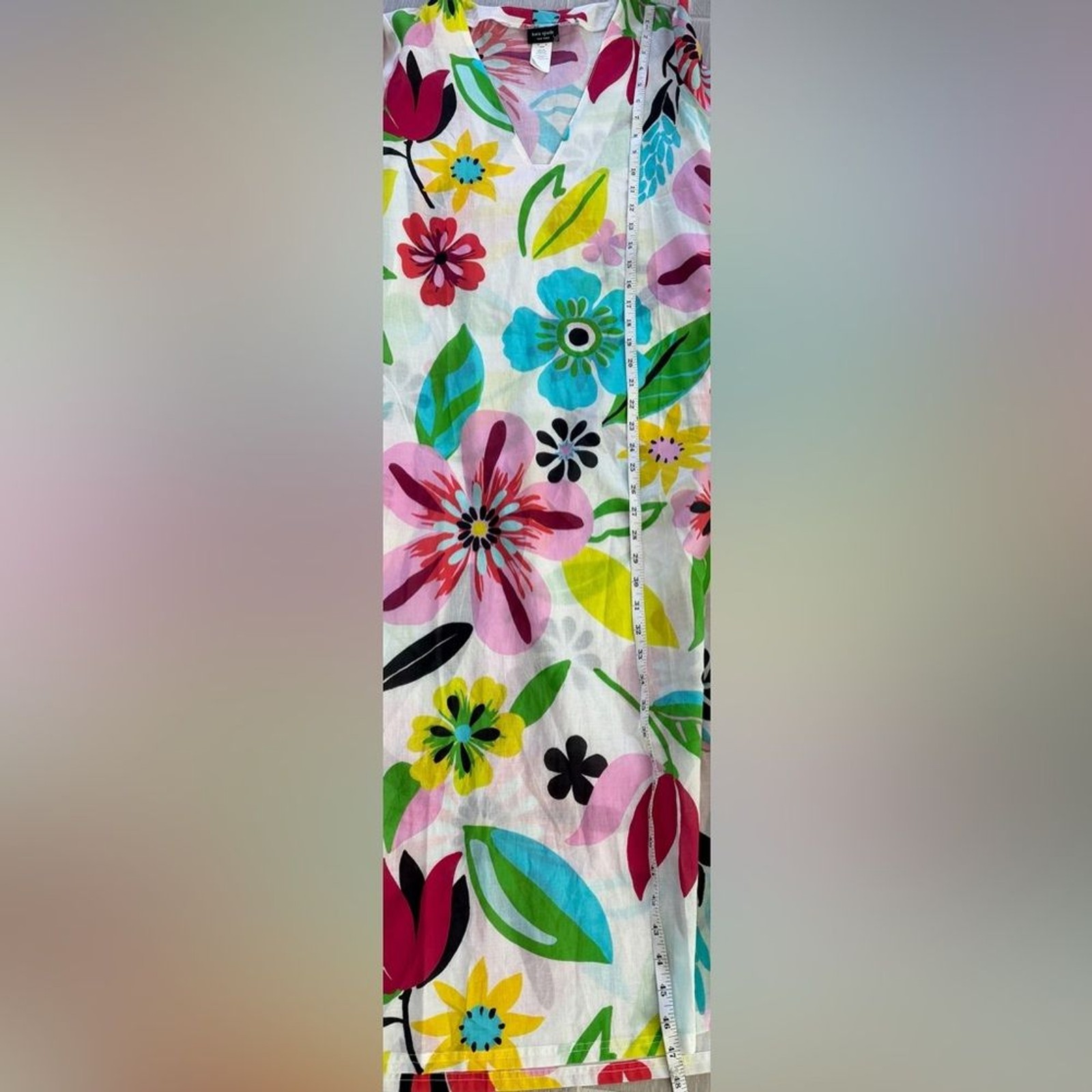 Kate Spade New York V Neck Floral Caftan Size XS NWT thumbnail 12