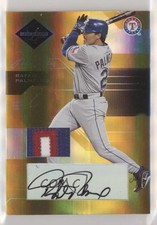 2005 Leaf Limited Monikers Gold 5/5 Rafael Palmeiro #171 Auto 0o9