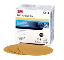3M 0913 3" 400 Grit Hookit Finishing Film Disc 3 inch P400 grit 00913 50 Pack