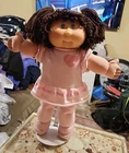 Cabbage Patch Kid Girl Doll #9 HM 25th Anniversary 2 Brown Ponytails Violet Eyes