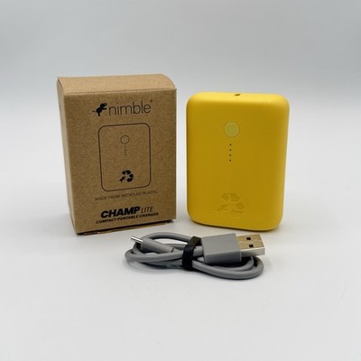 Universal Portable Charger Nimble Champ Lite 5,200 Mah Yellow Compact Size