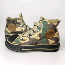 Converse All Star Chuck Taylor Toddler Hi-Top Camo Green Black Size 5 Pre-Owned