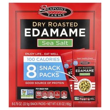 Dry Roasted Edamame, Sea Salt, 8 Snack Packs, 0.79 oz (22.5 g) Each