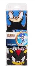 Sonic The Hedgehog Men's 3 Pair Crew Socks Size 8-12 BioWorld