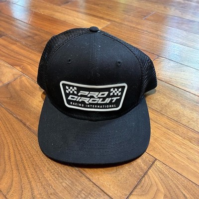 New Era Pro Circuit Racing Trucker Snapback Hat Black Mesh One Size