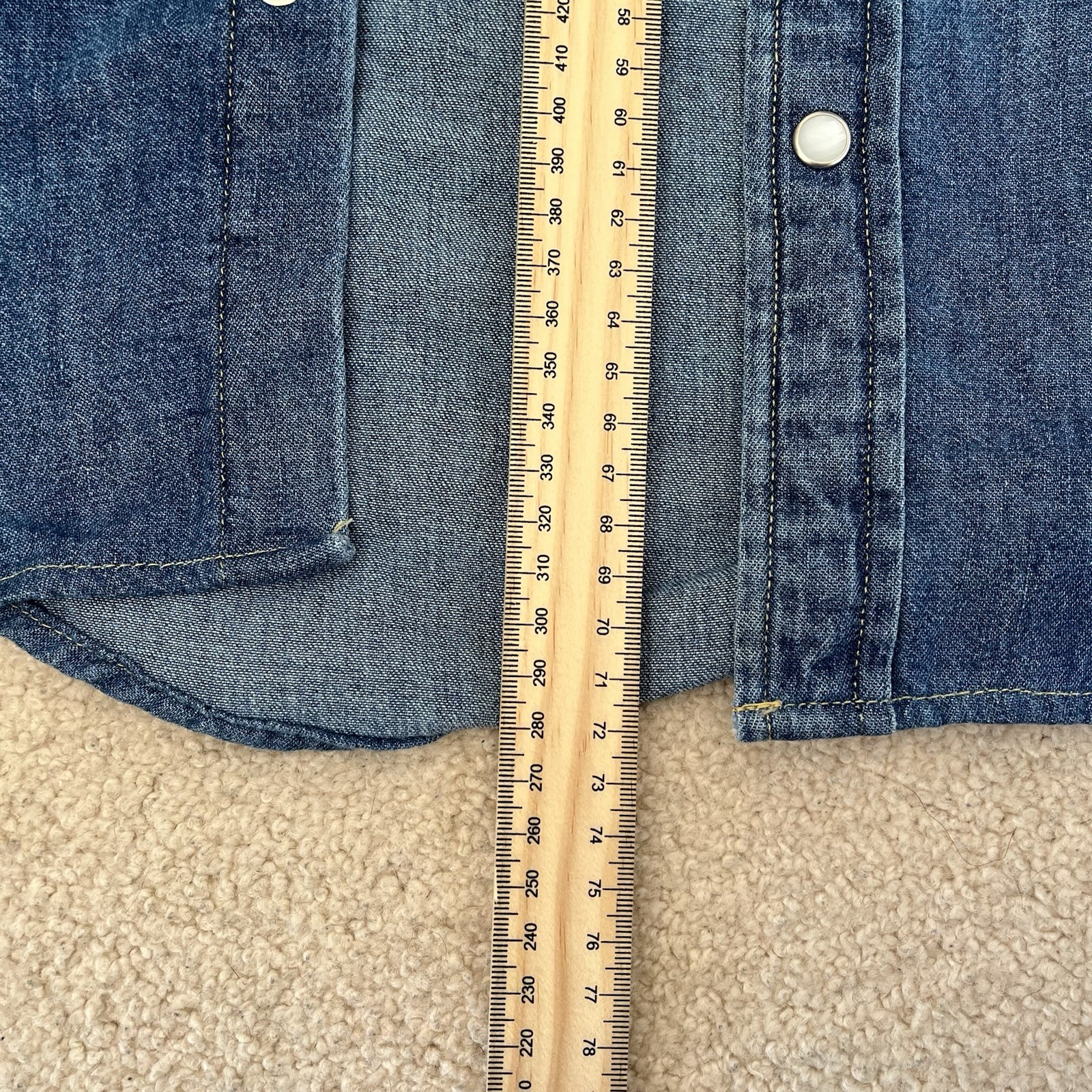 MENS S LEVI STRAUSS Levi's Red Tab Barstow Denim Cowboy Western Lng Slv SHIRT thumbnail 10