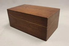 Vintage Wooden Index Card File Box - 10x9x6 - Used