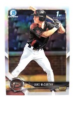 2018 Bowman Draft JAKE MCCARTHY Chrome Refractor Rookie Card #BDC-94. rookie card picture