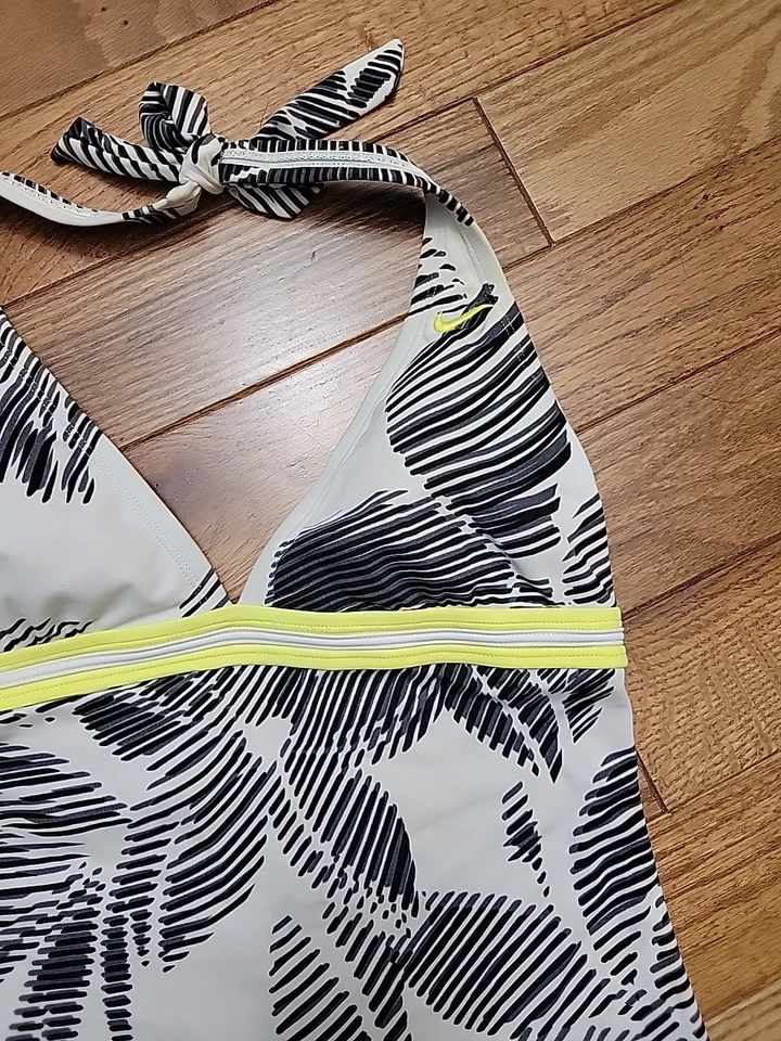 NIKE Women’s Swimsuit Set Tankini Black, White, Yellow, Floral, Size 10 - Image 2 of 4