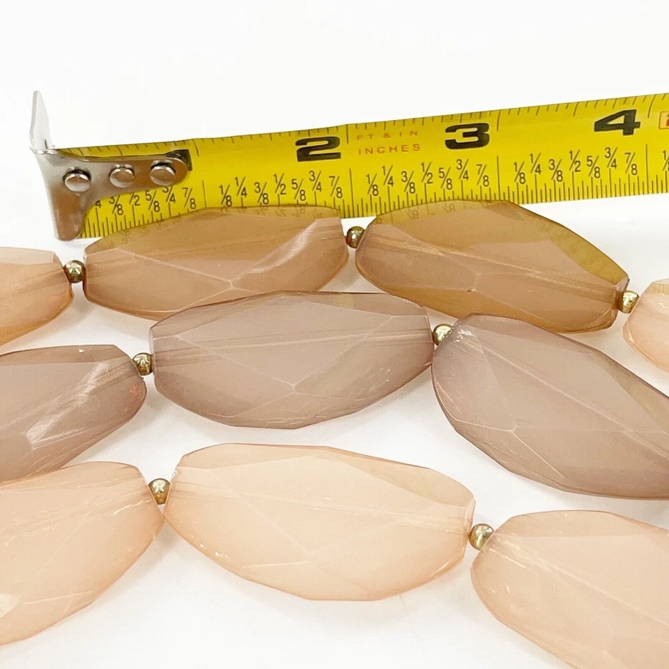 Collar 2 Capas Rosa Remolinado Piedras Paparazzi Gemas Naturales Disfraz Trozo Boho Foto 3 de 4