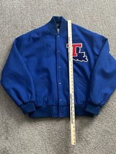Vintage Louisiana Tech Bulldogs Varsity Letterman Varsity Jacket Blue XL