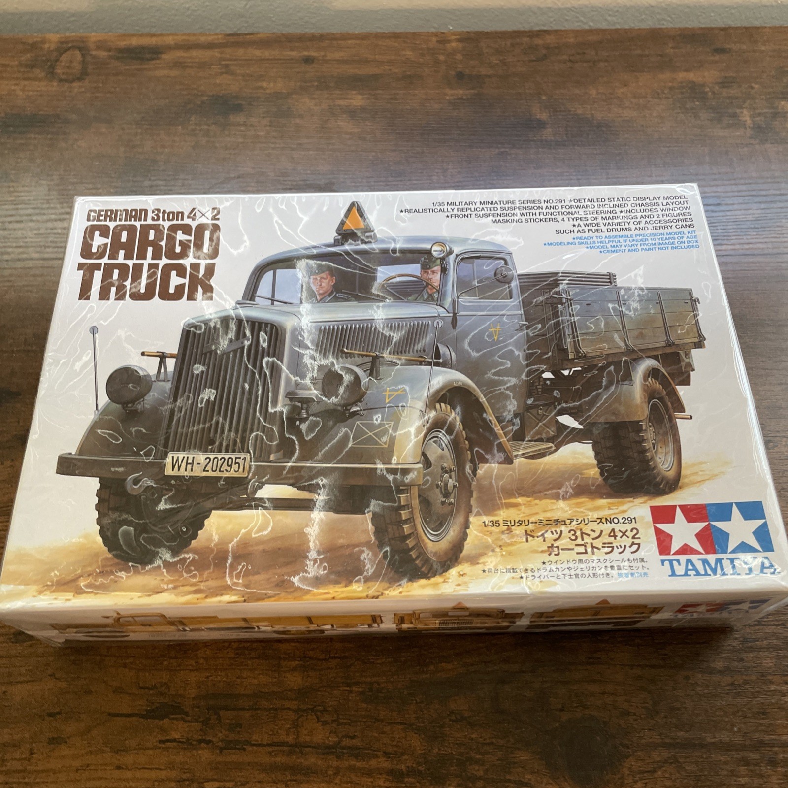 Tamiya 35291, German 3-Ton 4x2 Cargo Truck Model Kit, 1/35 Scale Sealed Parts