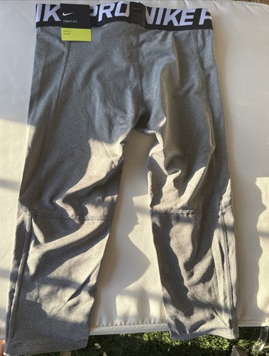 Nike Pro Boys Dri-FIT Compression Tights Grey Tight Fit Size Small - Picture 3 of 4