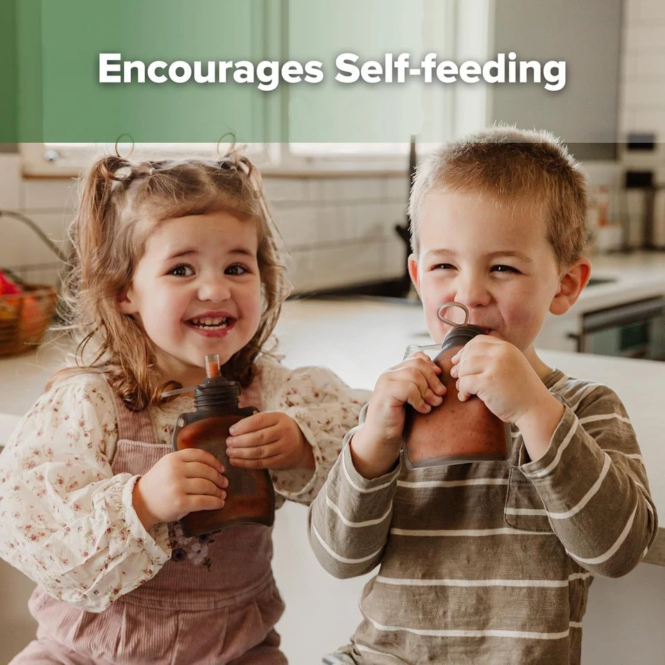 Bolsa de comida reutilizable para bebés Haakaa 4 oz paquete de 2 almacenamiento lavable para bebés pequeños Foto 4 de 4