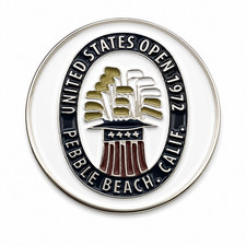 1972 US Open 1" Golf Ball Marker Pebble Beach Golf Links Jack Nicklaus Flat