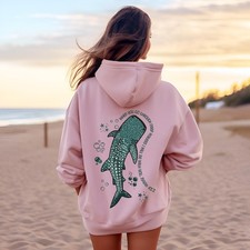 Christian Whale Shark Hoodie Sweatshirt Ocean Nature Sweater Souvenir Tee
