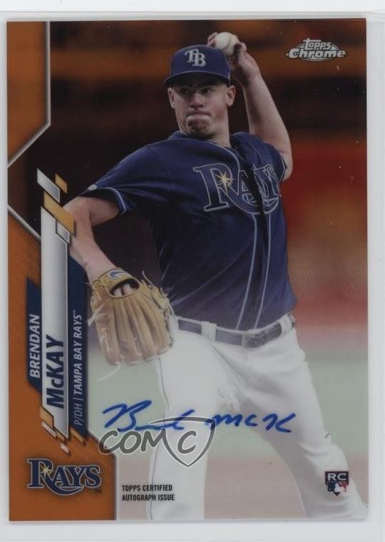 2020 Topps Chrome Orange Refractor 2/25 Brendan McKay #RA-BM Rookie Auto RC