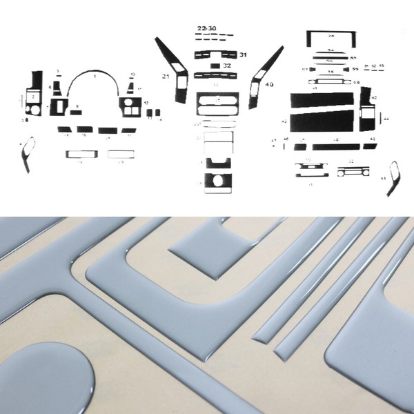 Innenraum Dekor Cockpit FüR Mercedes Sprinter 906 2006-2018 Aluminium Optik 57X-image