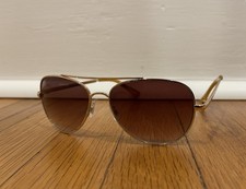 O By Oscar De La Renta Rose Gold Aviator Medium Tinted Lens Sunglasses
