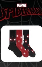 Spider-Man Icons 3-Pair Crew Socks in Glow in The Dark Box Multicolor Spiderman