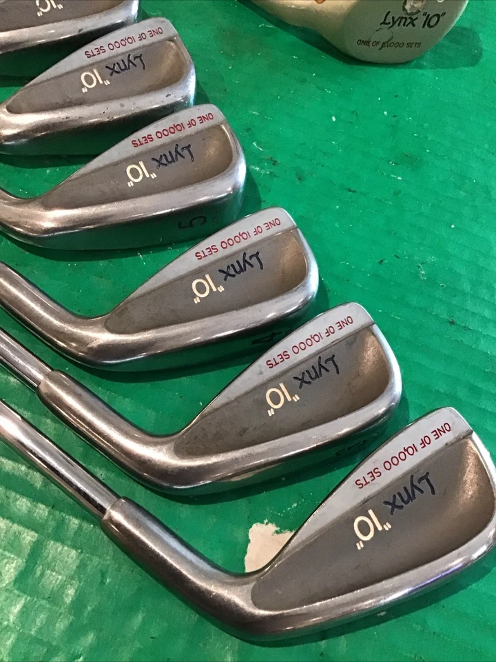Rare Lynx "10"  1 of 10,000 Woods 1,3,4,5 Irons 2-SW Golf Club Set Collectible - Image 2 of 4