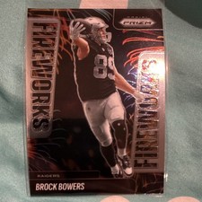 FIREWORKS 2025 Panini Prizm Brock Bowers #11 Las Vegas Raiders NFL Football