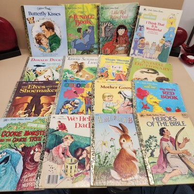 Lot of 16 A Little Golden Book Vintage Walt Disney Classic Kids Books