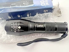 LumiTact G700 Tactical Flashlight 5 Modes Zoomable LED EDC Torch Self Defense