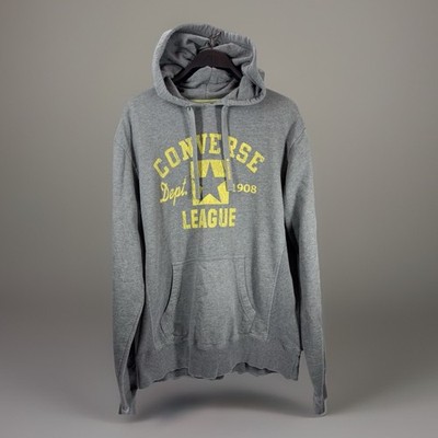Converse Hoodie Herren Medium Grau Retro All Star Freizeit Loungewear Activewear