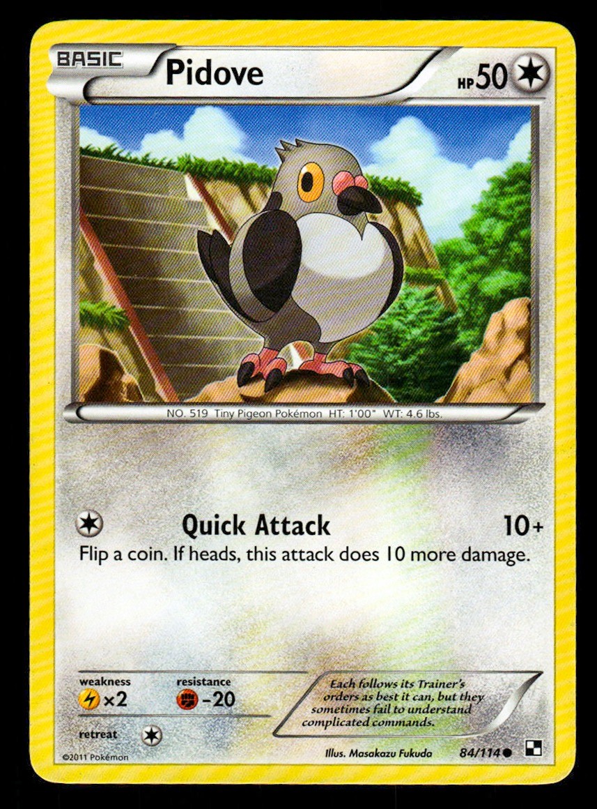 HP Pidove (#14) 14/30 BW Trainer Kit: Excadrill & Zoroark Pokemon 2011