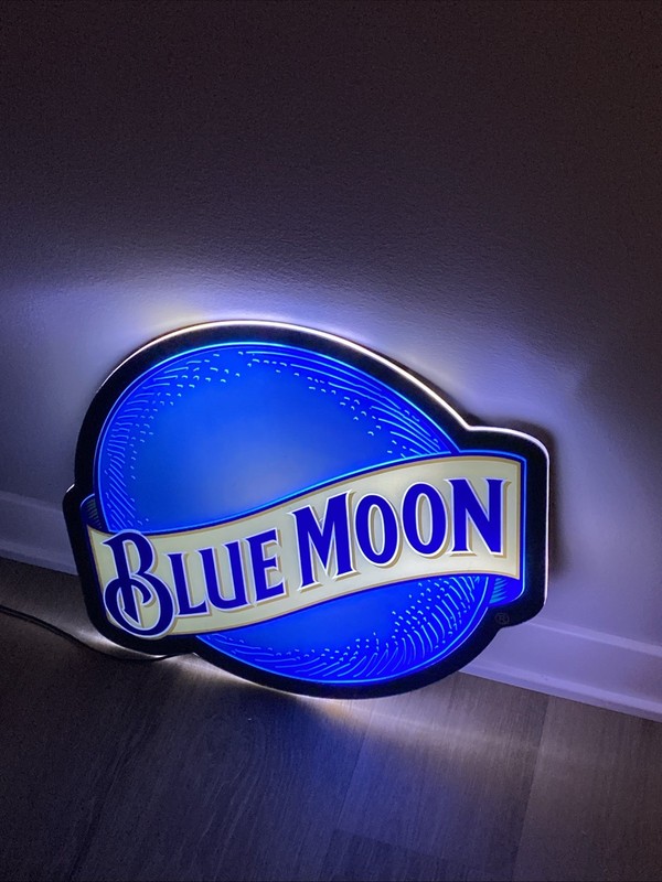 Blue Moon Beer LED Bar Light 20”x18”