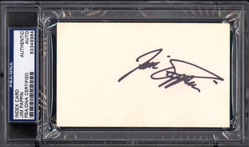 JIM PAPPIN PSA DNA AUTOGRAPH AUTO SIGNED NM INDEX CARD MAPLE LEAFS BLACK HAWKS