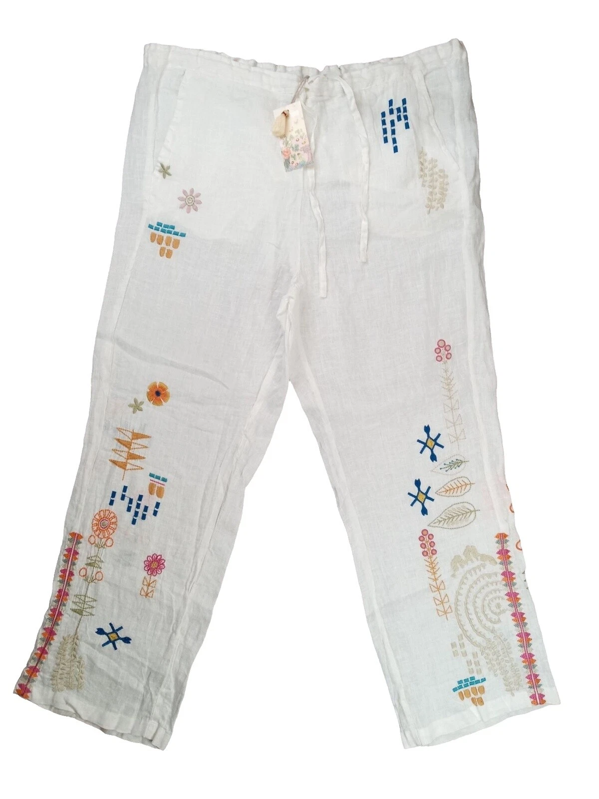 Pantalones de lino Johnny Was Floral para De mujer
