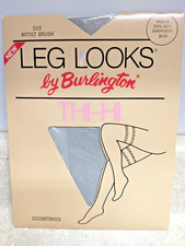 Leg Looks by Burlington Thigh Hi Artists Brush Medium Dove Sandalfoot Textures