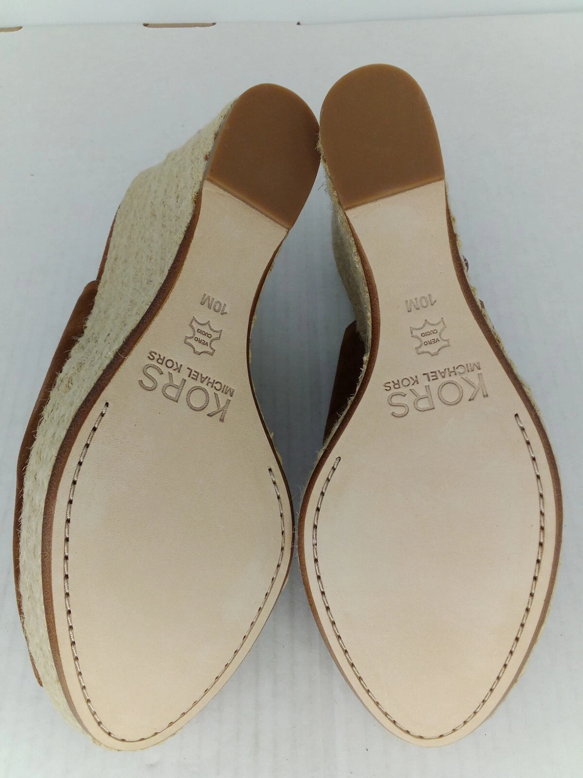 Michael Kors Espadrillas donna Keelyn scamosciato zeppa marrone 10 M 41R3KEMG1