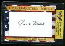 Jack Buck 2016 Wichita Sports HOF 1/5 Autograph