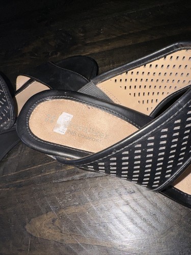 Naturalizer N5 Comfort Wedge Sandal in Optic Black Size 7.5 - Picture 5 of 7