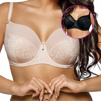 Ava underwired patterned semi padded bra 1740 Jacquard
