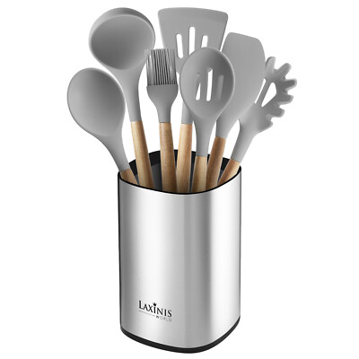 Stainless Steel Kitchen Utensil Holder, Kitchen Caddy, Large Utensil Organizer,