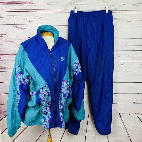 Vintage 90s blanco y negro de NIKE Etiqueta en colores vivos Chándal para  mujer Talla MEDIANA | eBay
