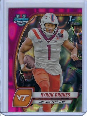 2024 BOWMAN UNIVERSITY CHROME PINK LAVA REFRACTOR KYRON DRONES 1st CARD # 119