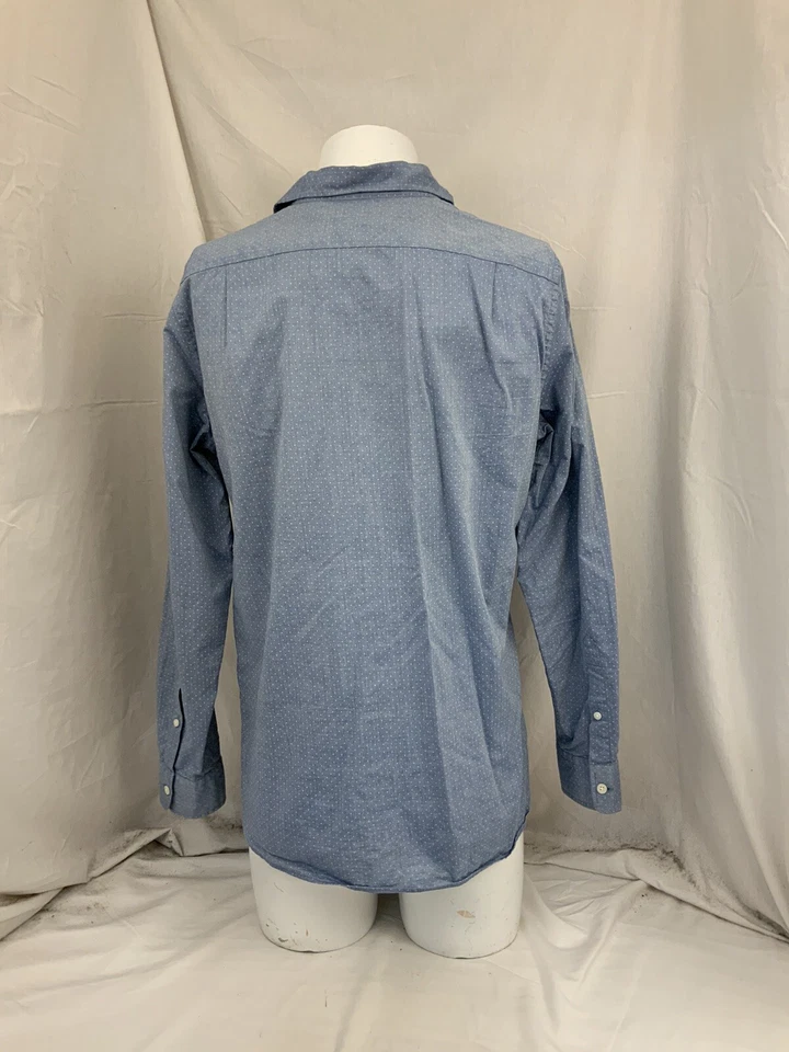 Jack Spade 长袖纽扣衬衫 M 男式蓝色格子棉完好状况 YGI P2-384 — 第 4/4 张图片