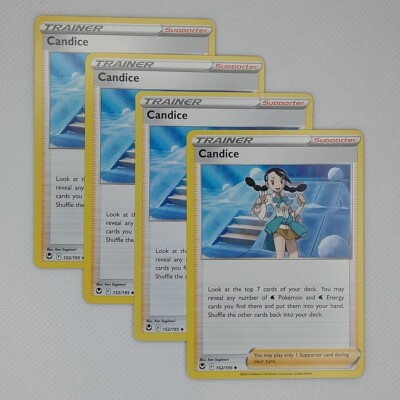 Candice 152/195 x4 - 4x Trainer Playset Pokemon Silver Tempest - 4 Card Set