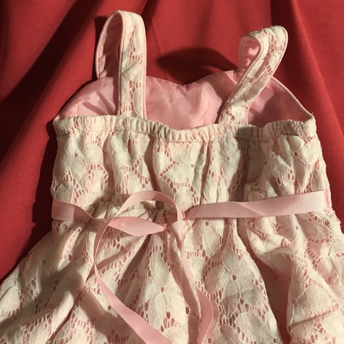 YOUNGLAND PINK AND WHITE LACE DRESS 4T Preowned - Picture 7 of 7