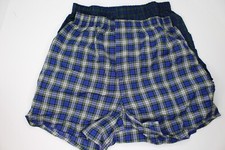 Boy's Hanes Boxer Shorts 2 Pack Plaid Small 28-30" 