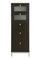Furniture Of America Keller 5-drawer Chest With Tempered Glass, Cappuccino, New, on sale Furniture Of America Keller 5-drawer Chest With Tempered Glass, Cappuccino, New, on sale
